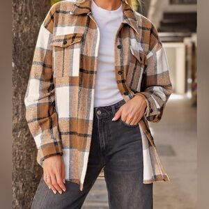 Women’s Plaid Flannel Shacket Size 2X